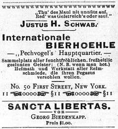 Schwabs Kneipe 1898-Anzeige in St.